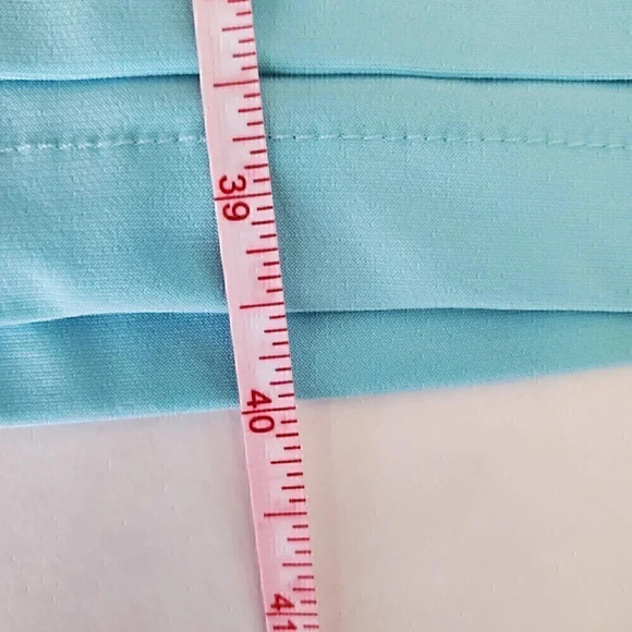 Women's ADRIANNA PAPELL Sheath Dress Chiffon Overlay Blue SZ 12 Wedding Graduati - Picture 8 of 12